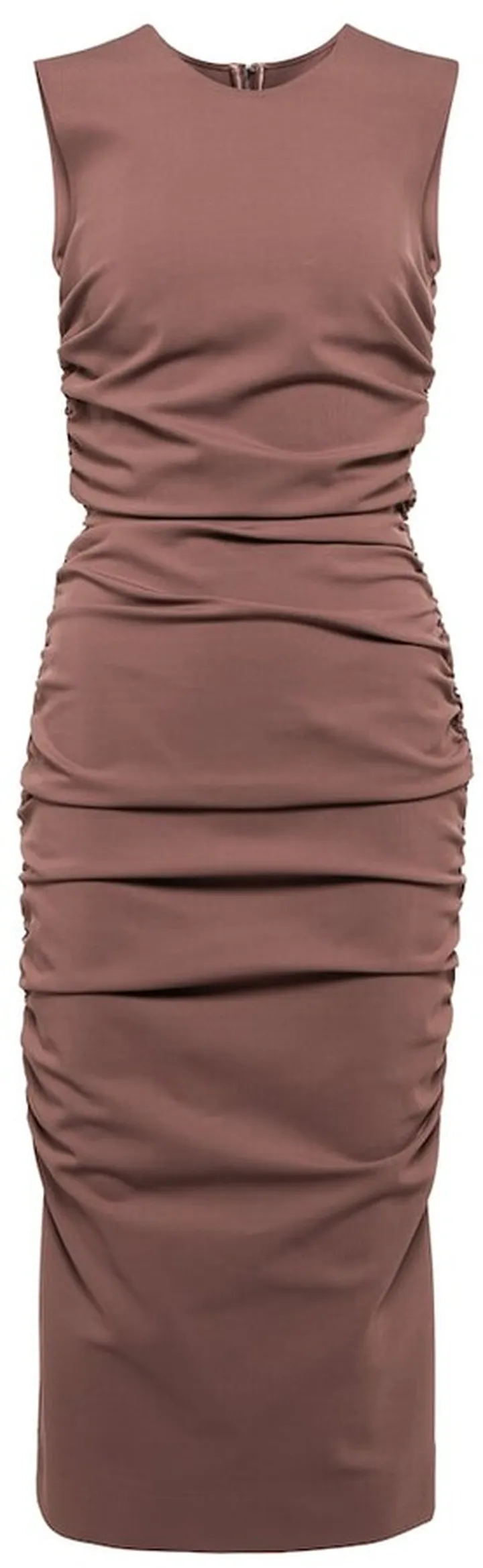 Ruched jersey midi dress