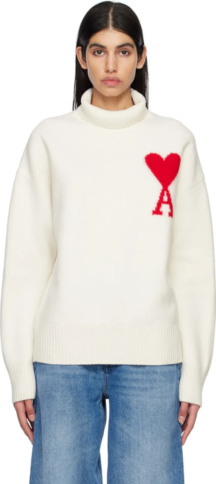 AMI Alexandre Mattiussi Off-White Ami de Cœur Turtleneck