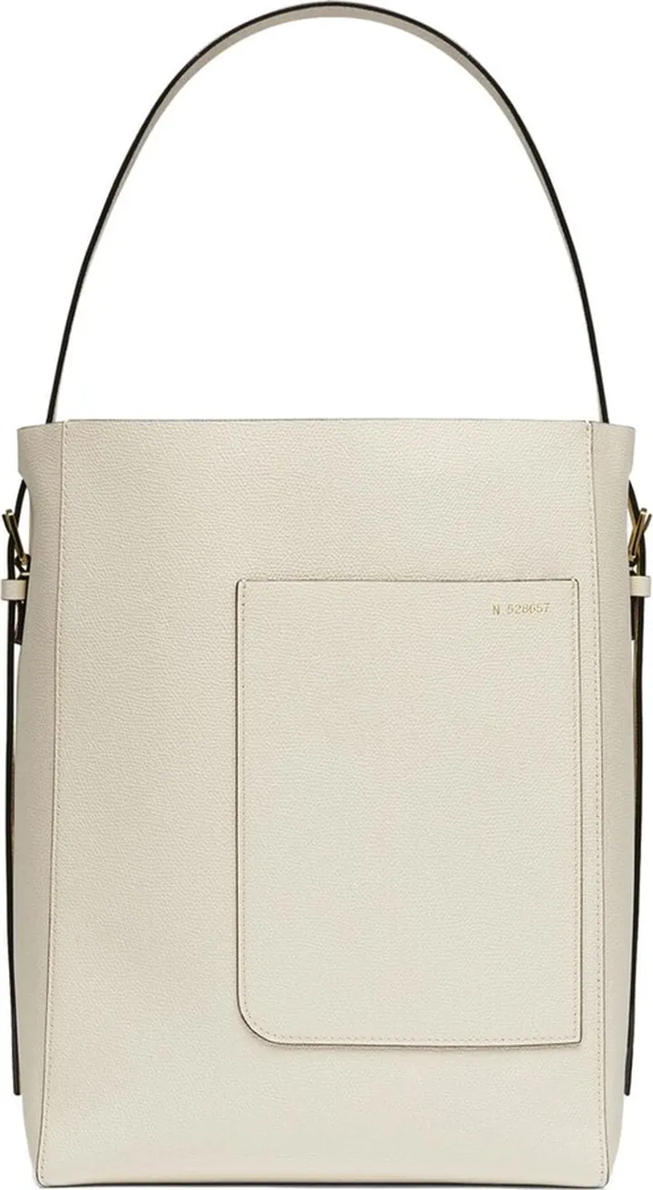 Medium leather bucket tote bag