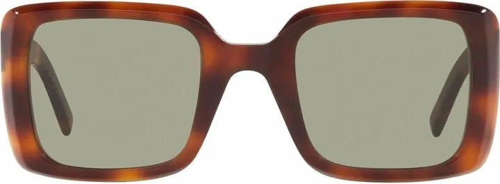 Tortoiseshell-Effect Oversized-Frame Sunglasses