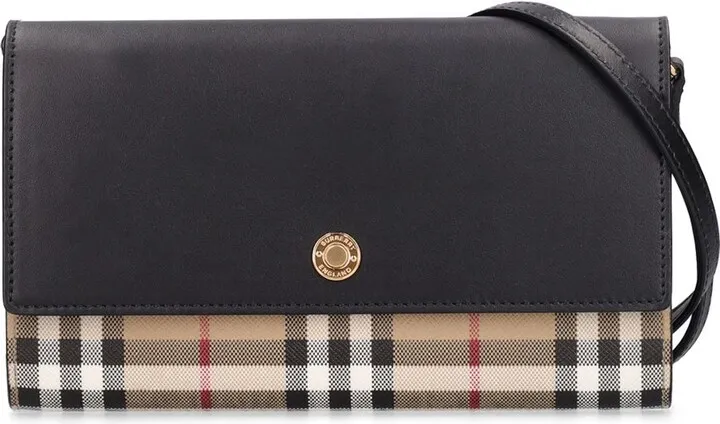 Hannah canvas & leather shoulder bag