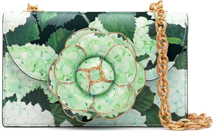 Tro floral-motif crossbody bag