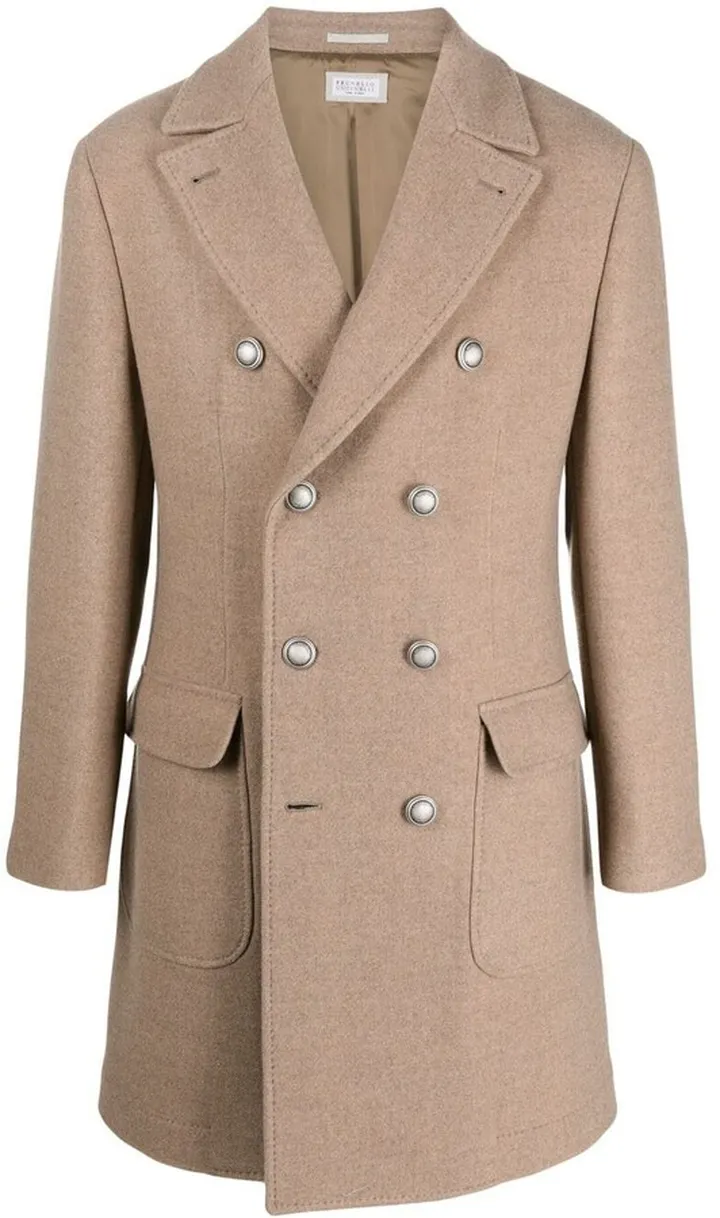 Double-Breasted Virgin Wool Coat