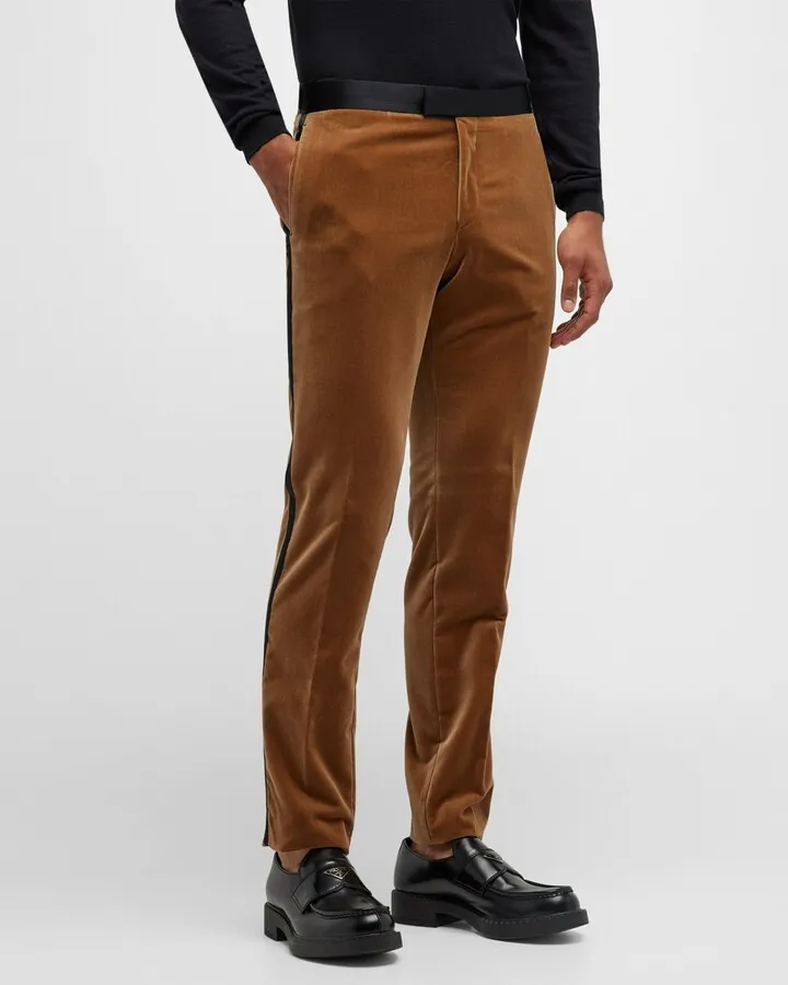 Men's Velvet Tuxedo Pants