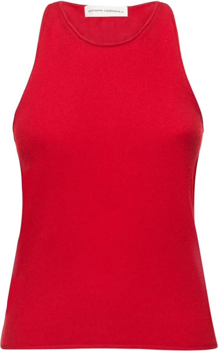 Cashmere knit tank top