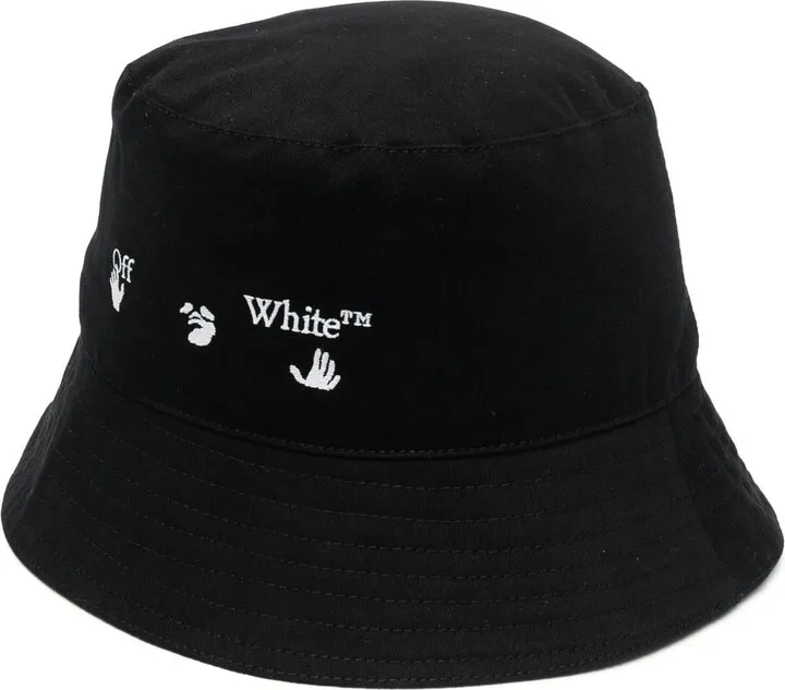 Black Logo Cotton Bucket Hat