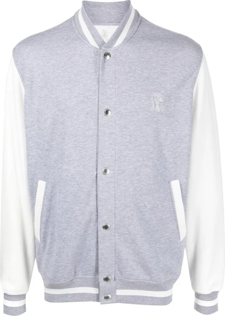 Logo-Embroidered Bomber Jacket