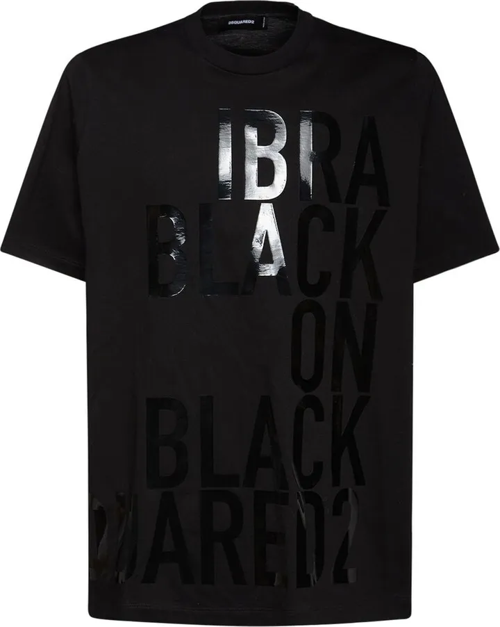 Ibra printed cotton jersey t-shirt