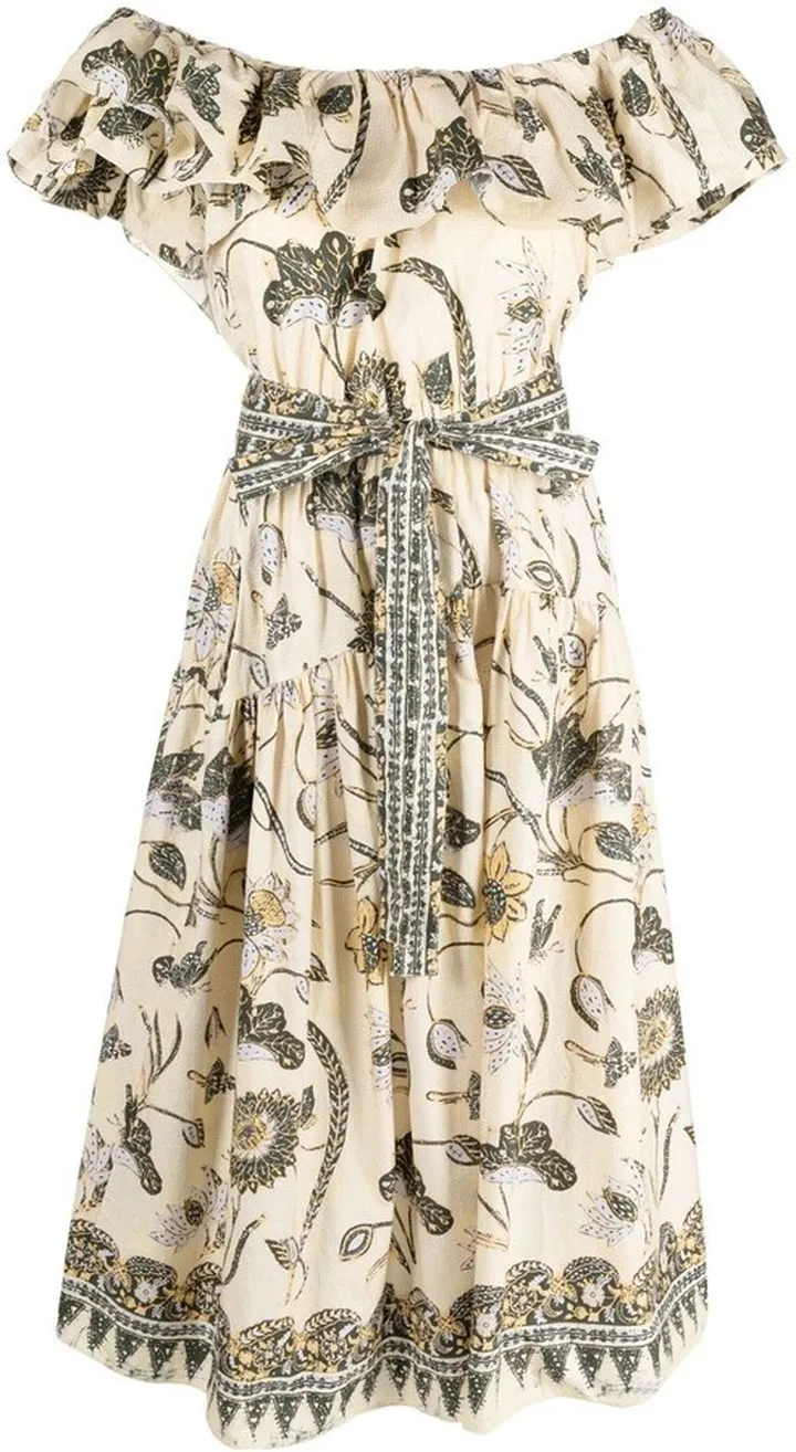 Amira off-shoulder midi dress
