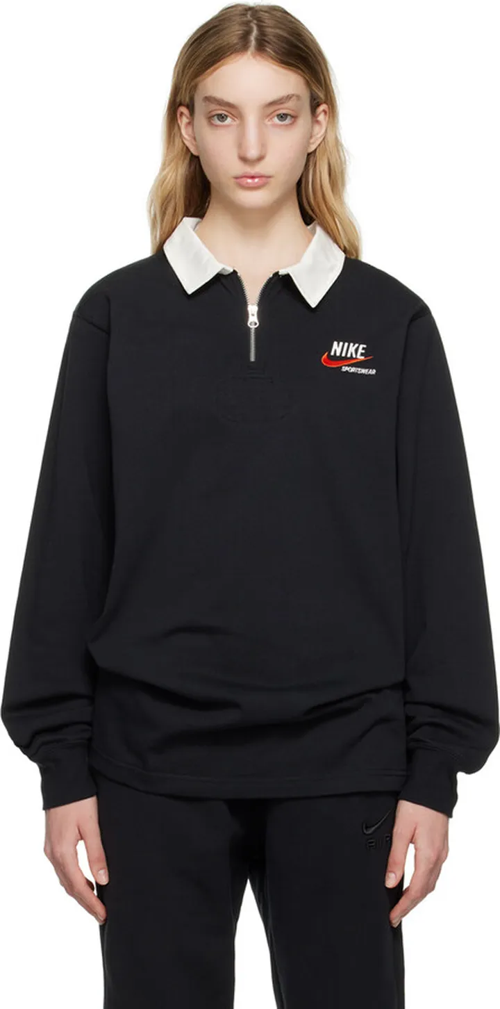 Nike Black Rugby Polo