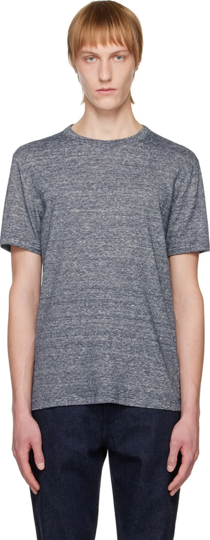 Officine Générale Navy Striped T-Shirt