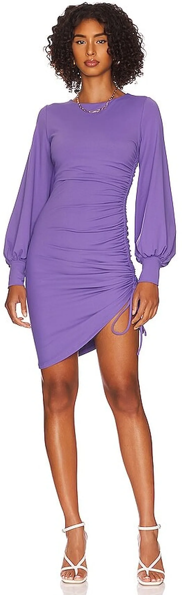 Gathered Sleeve Mini Dress