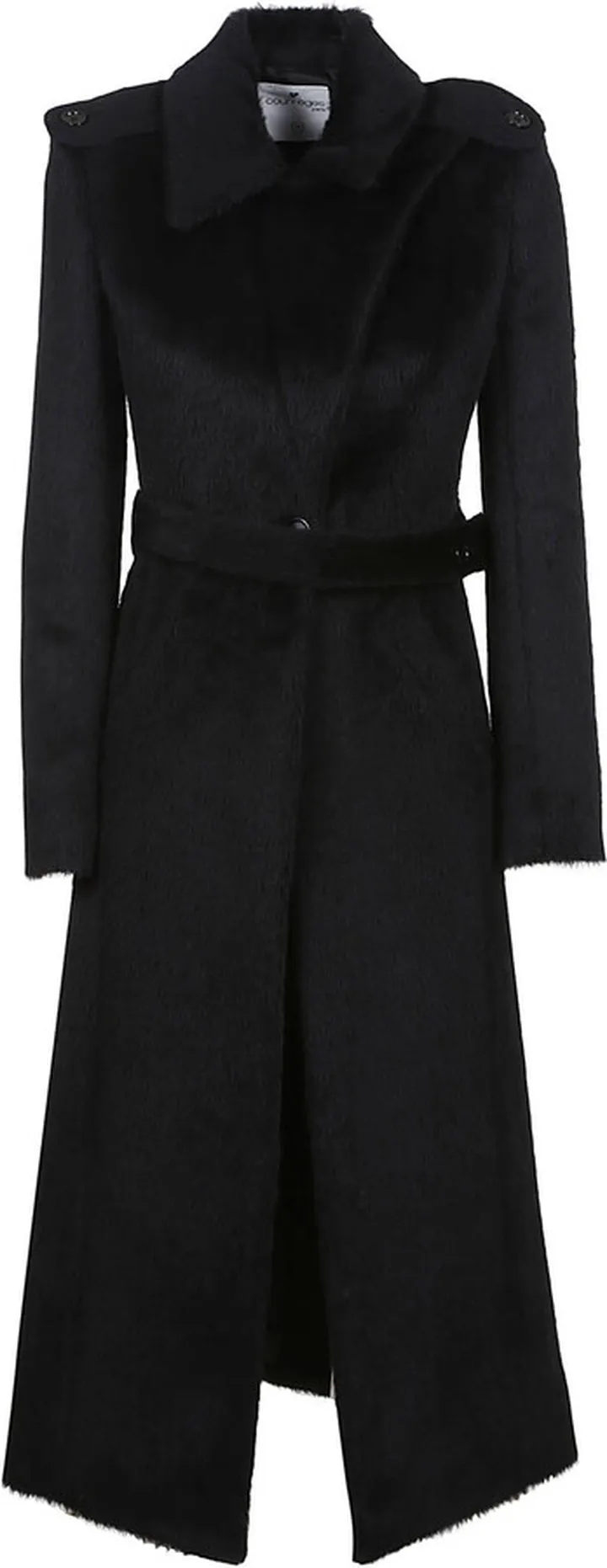 Hairy Wool Belted Coat
