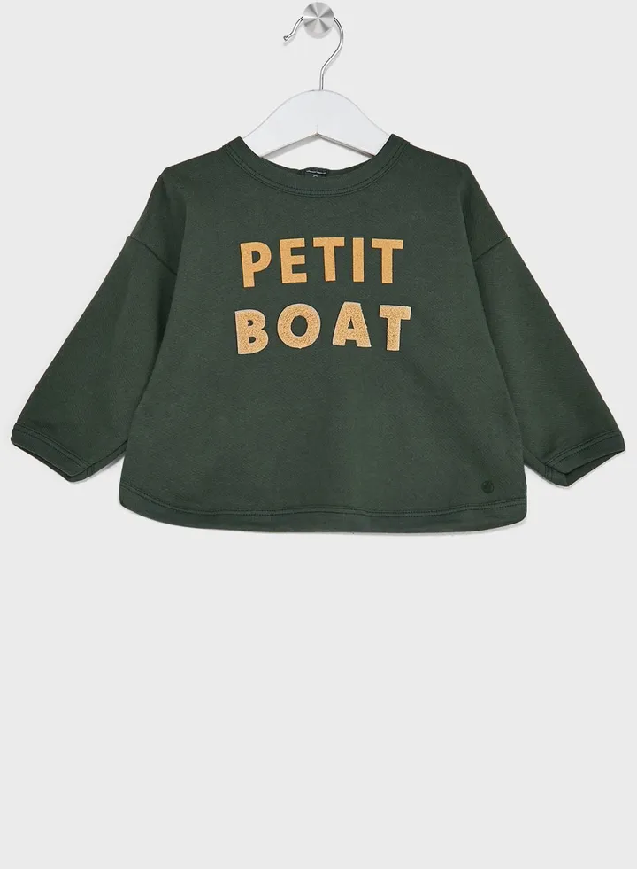 Infant Text Print Sweatshirt