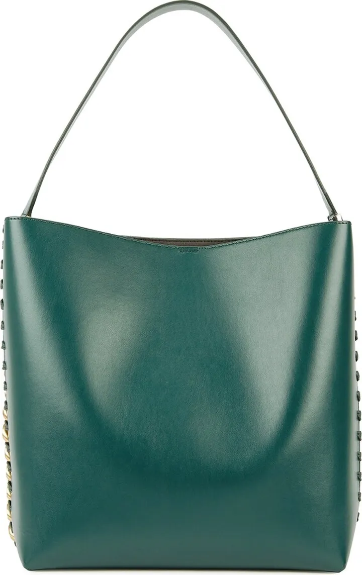 Stella McCartney Frayme Dark Green Faux Leather Tote