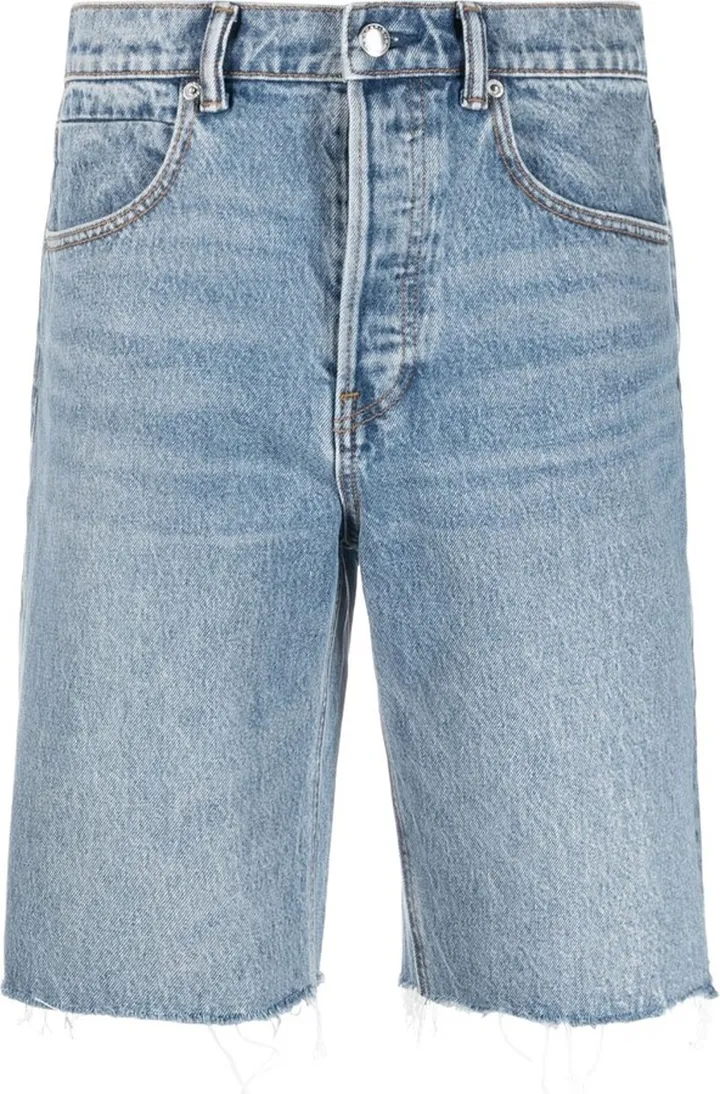 High-Rise Denim Shorts