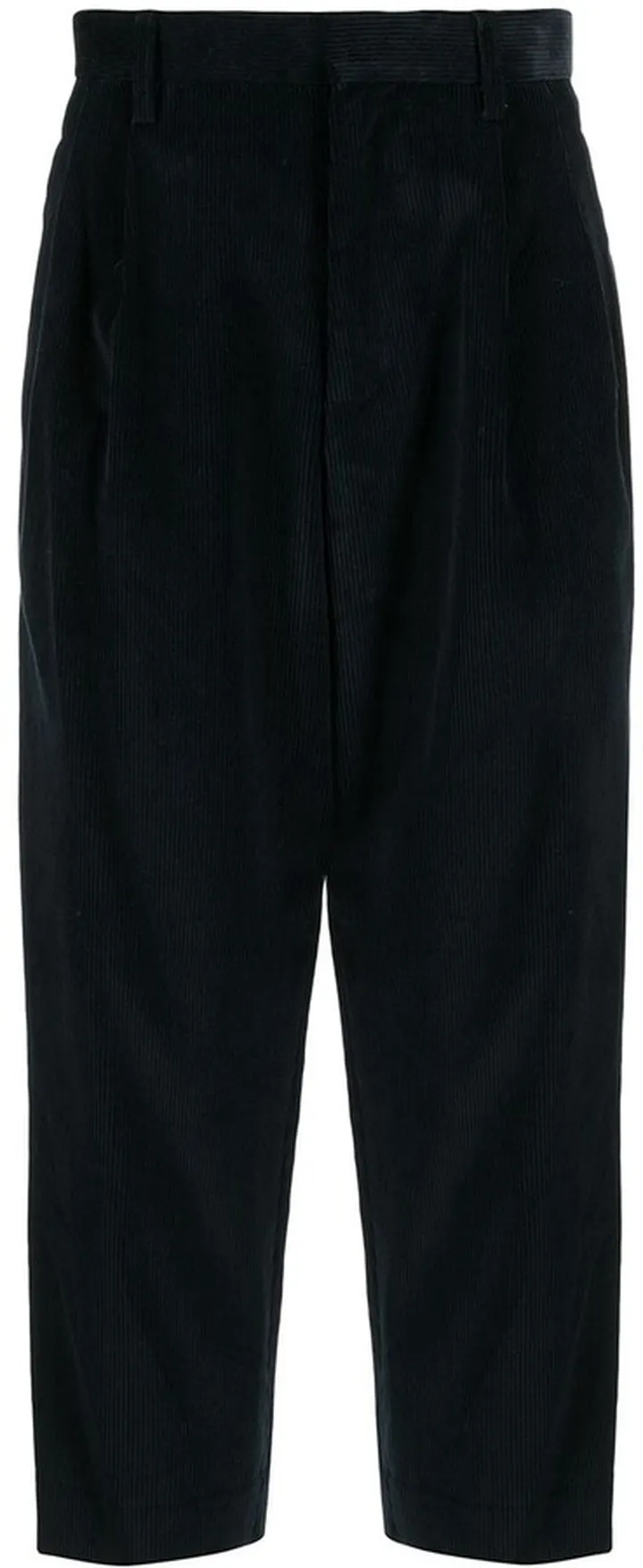 Cropped Tapered-Leg Corduroy Trousers