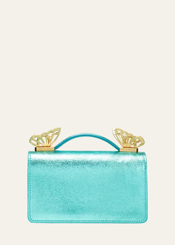 Mariposa Mini Metallic Leather Shoulder Bag