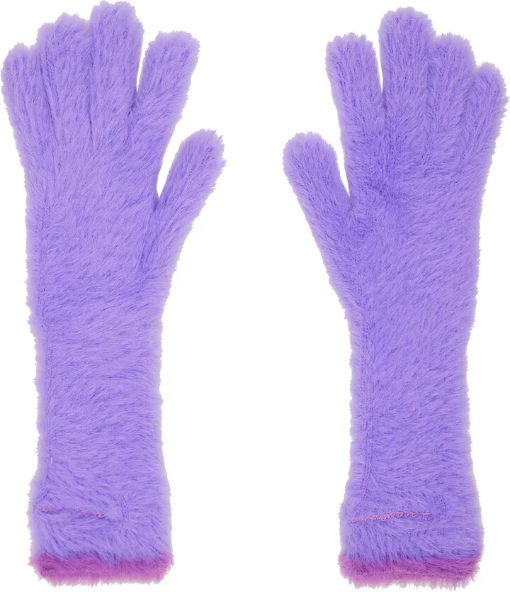 Jacquemus Purple Le Papier 'Les Gants Neve' Gloves