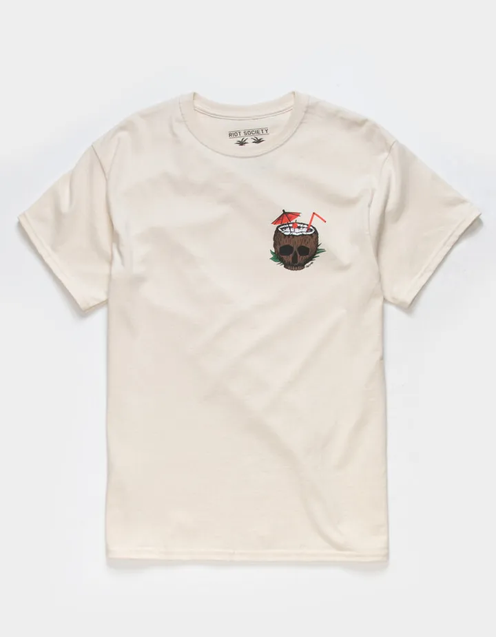 RIOT SOCIETY Coconut Skull Mens Tee