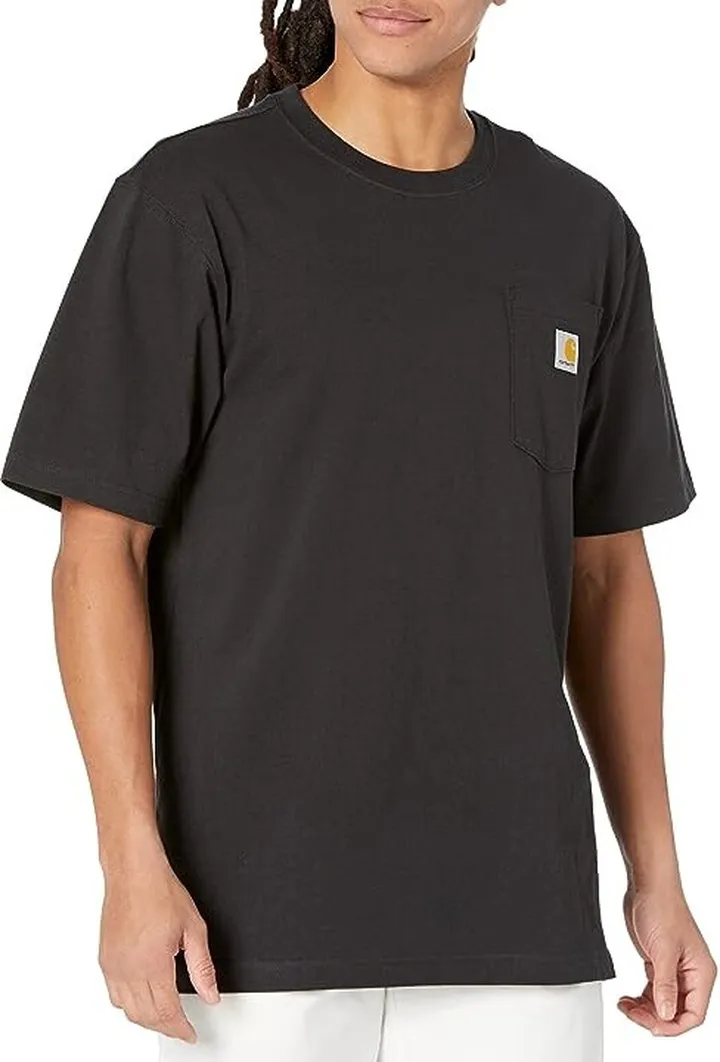 Carhartt Loose Fit Heavyweight Short Sleeve C Graphic T-Shirt (Black) Men's Clothing