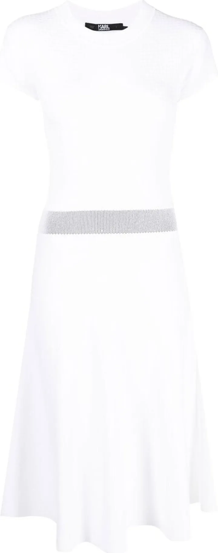 Short-Sleeve Knit Midi Dress