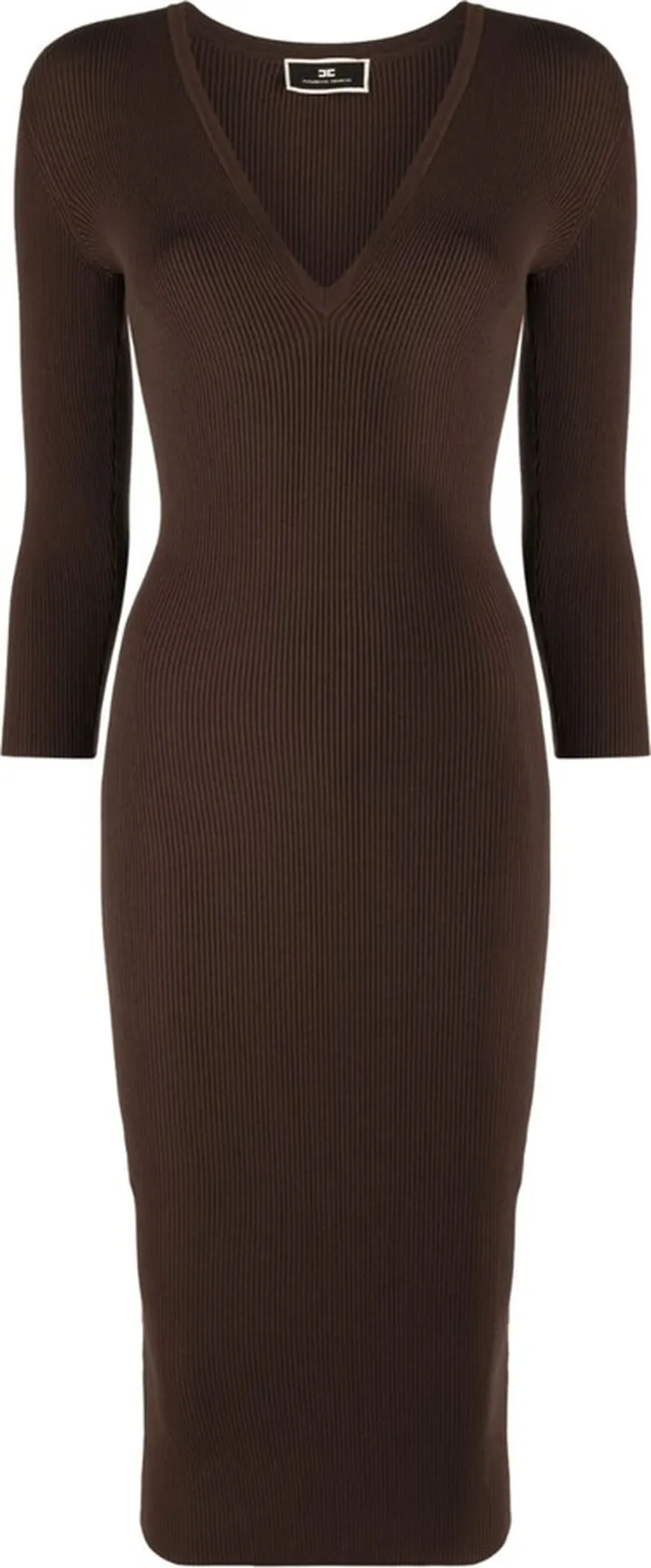 knitted V-neck dress