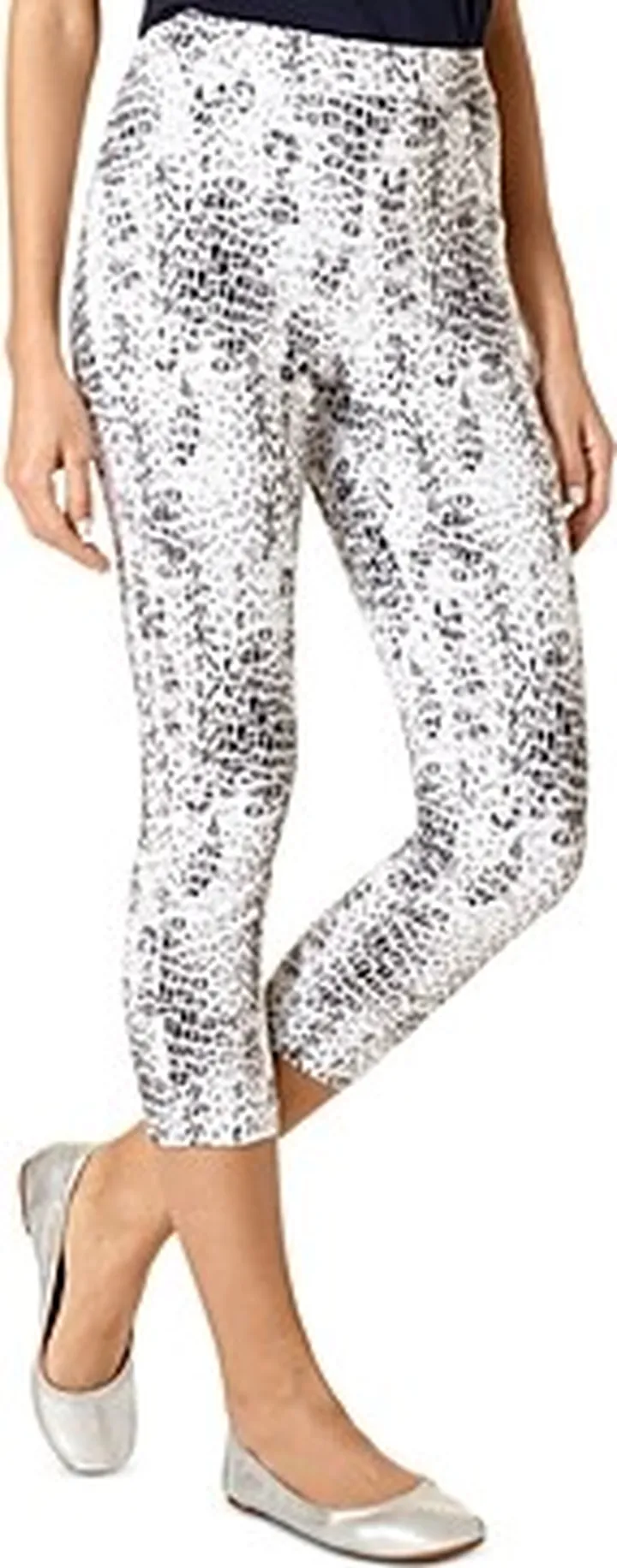 Hue High-Rise Baby Leopard Print Denim Capri Leggings