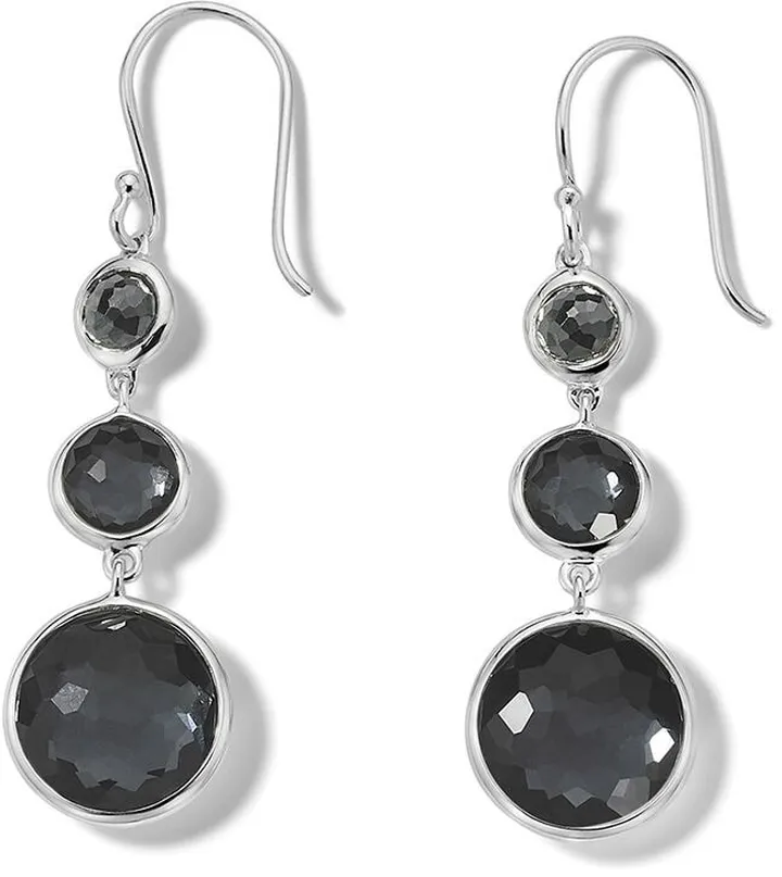 3-Stone Drop Earrings