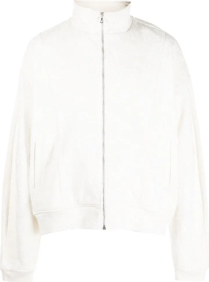Coated Terry Stand Collar Full-zip