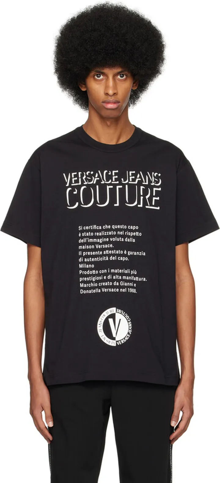 Versace Jeans Couture Black Warranty T-Shirt