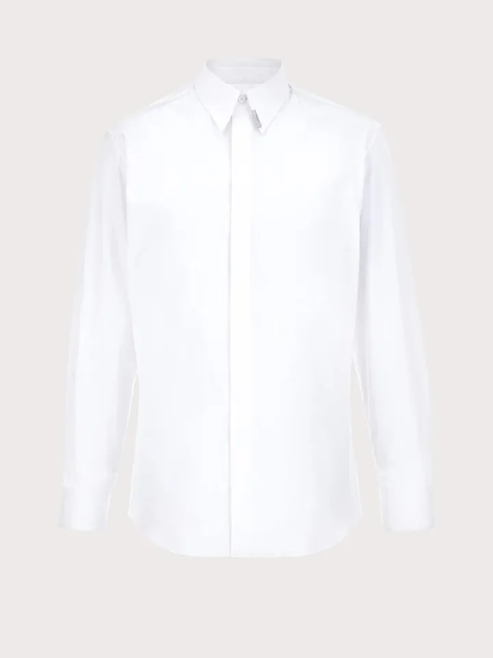 Ferragamo Men Stretch cotton shirt White