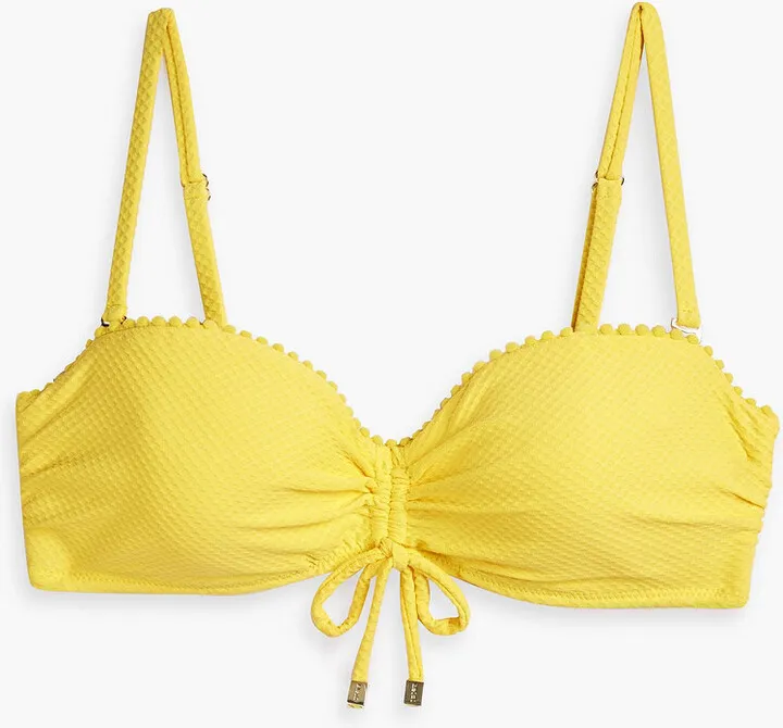 Antigua stretch-piqué underwired bikini top
