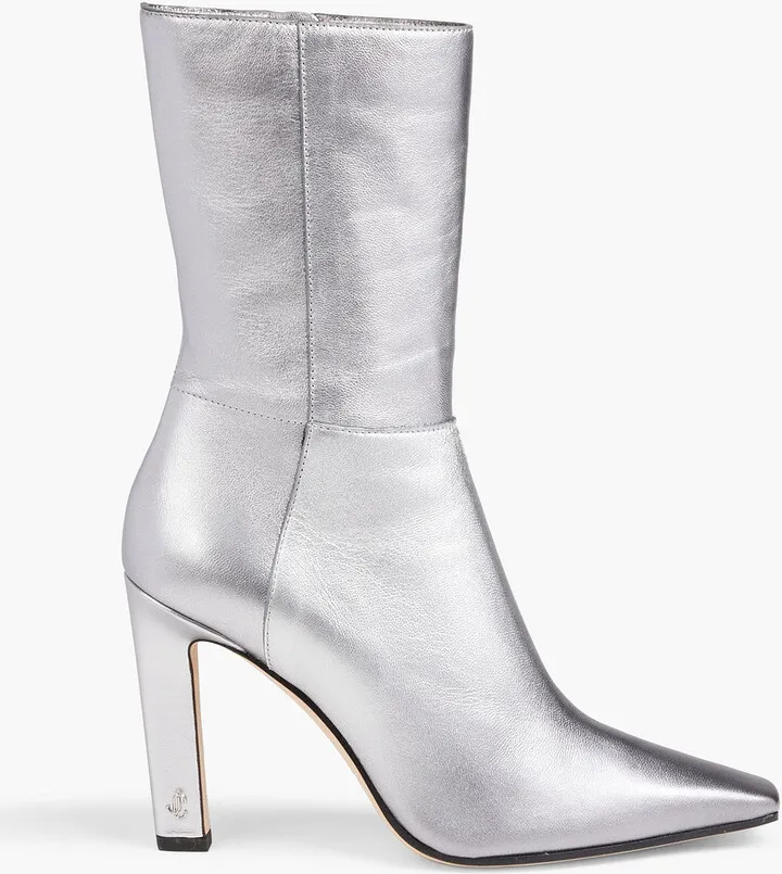 Merle 100 metallic leather ankle boots