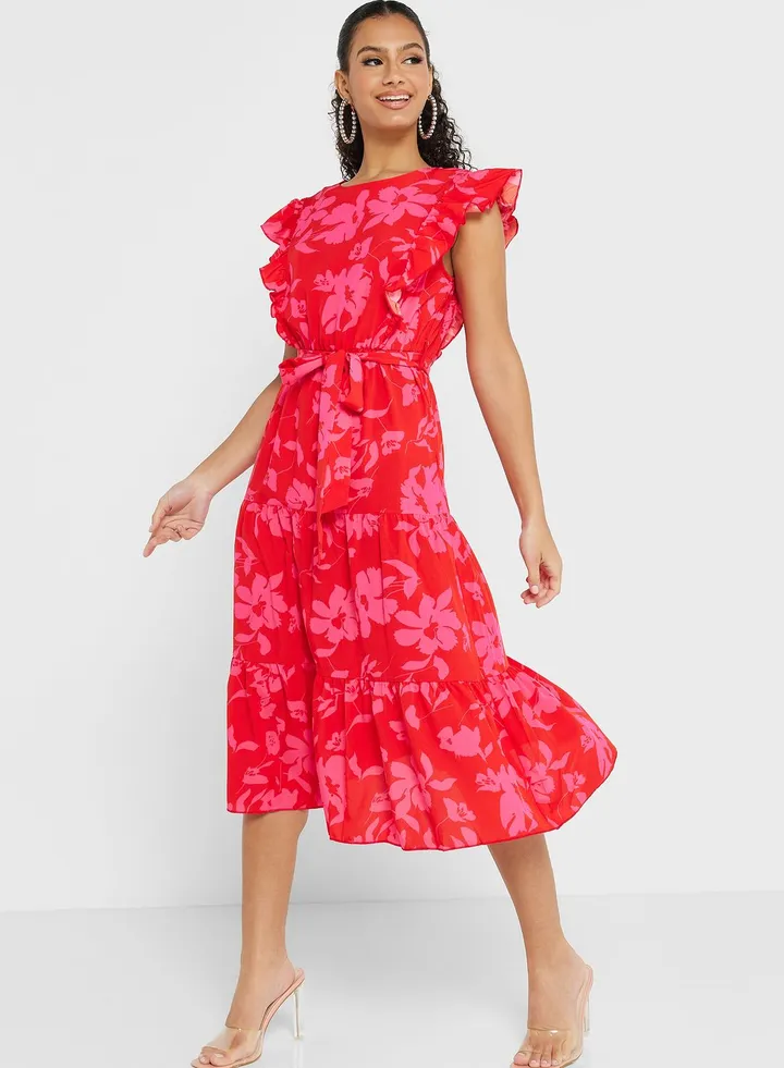 Printed Midi Dress