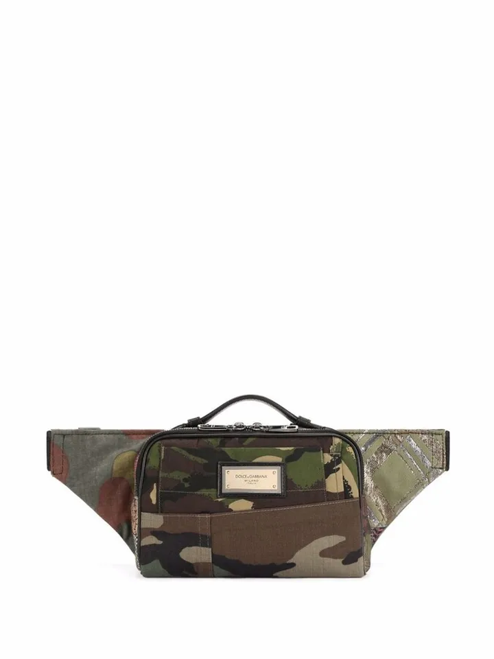 Camouflage-Print Belt Bag