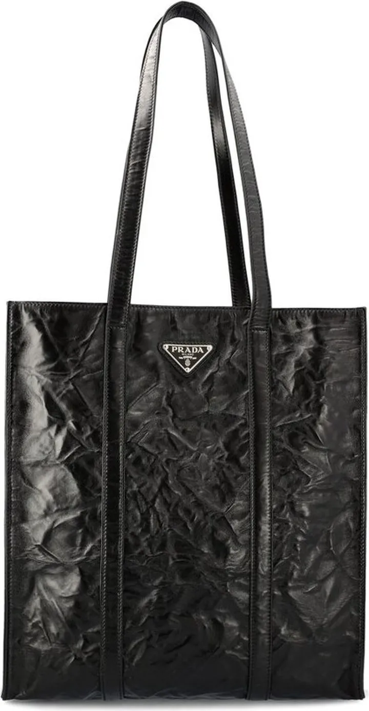 Prada Logo-Plaque Tote Bag