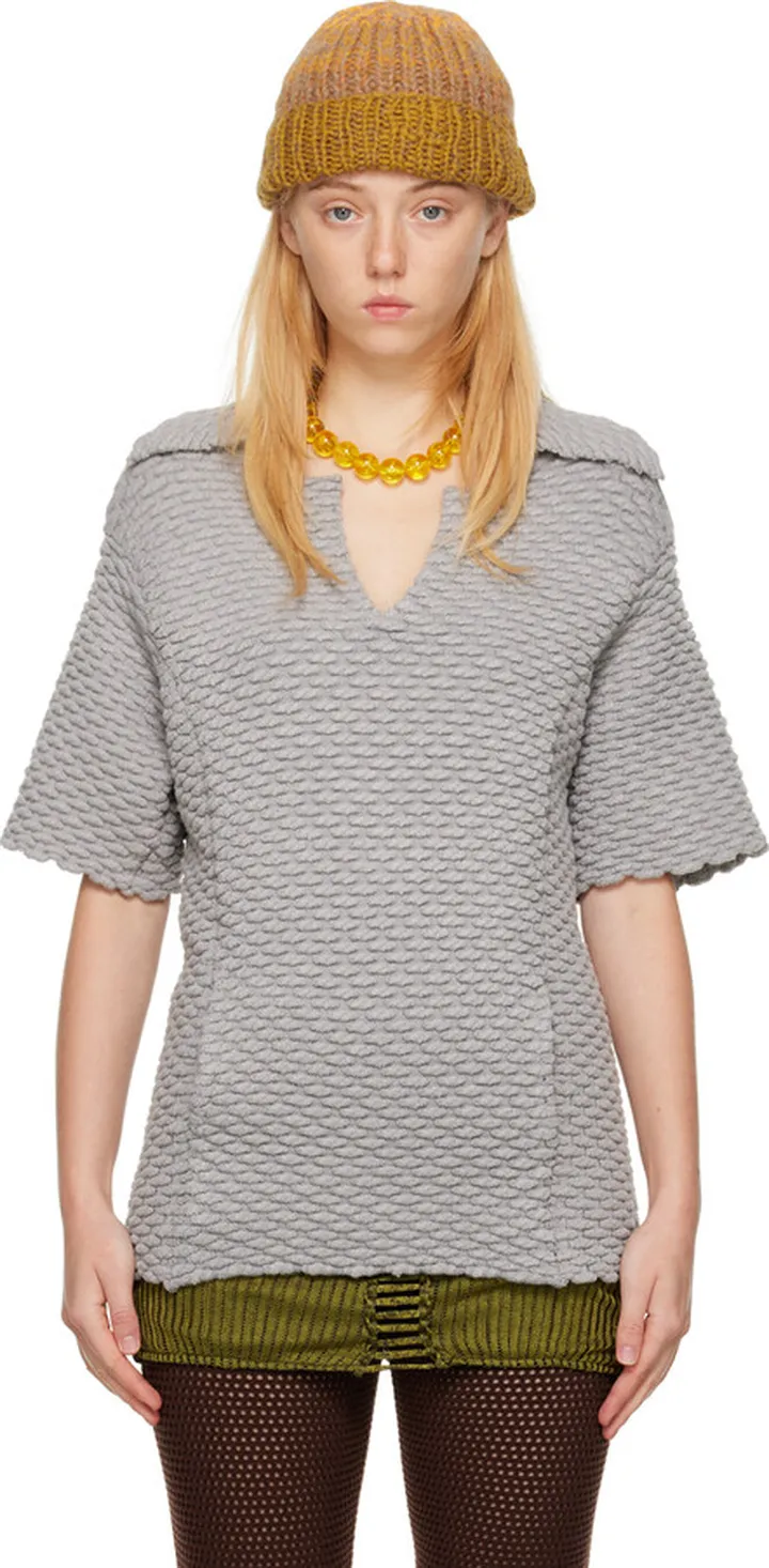 Isa Boulder Gray Peanut Polo