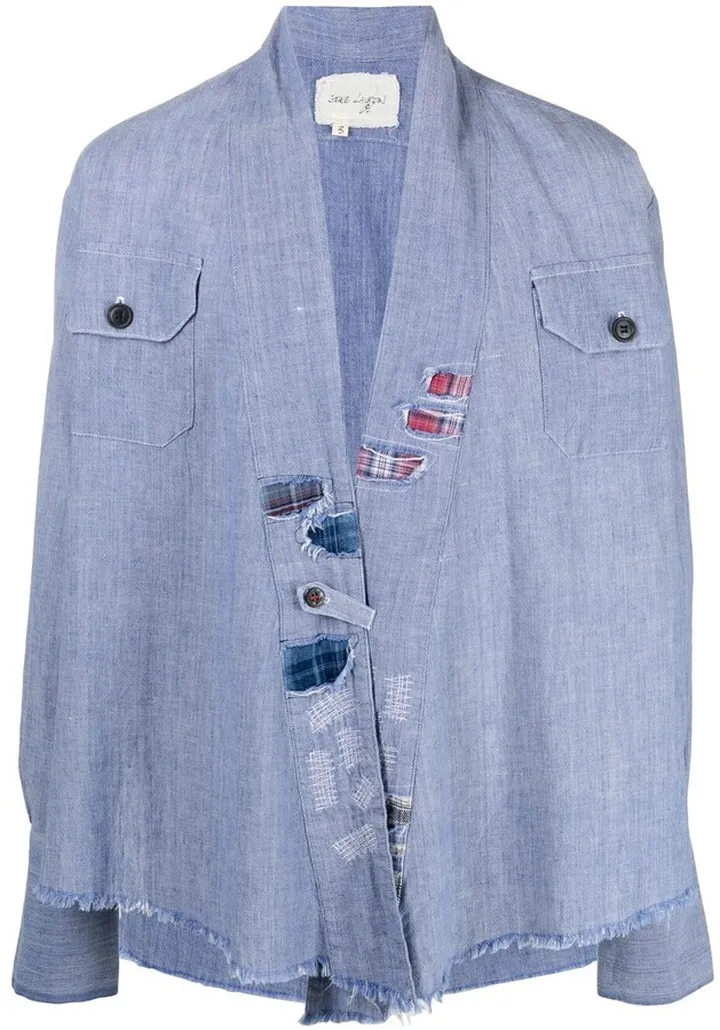 Raw-Edge Denim Jacket