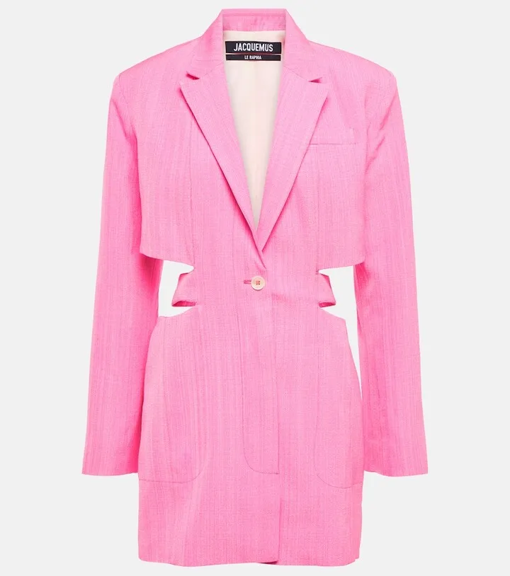 La Robe Bari cutout linen minidress