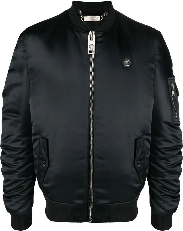 Skull Bones padded bomber jacket