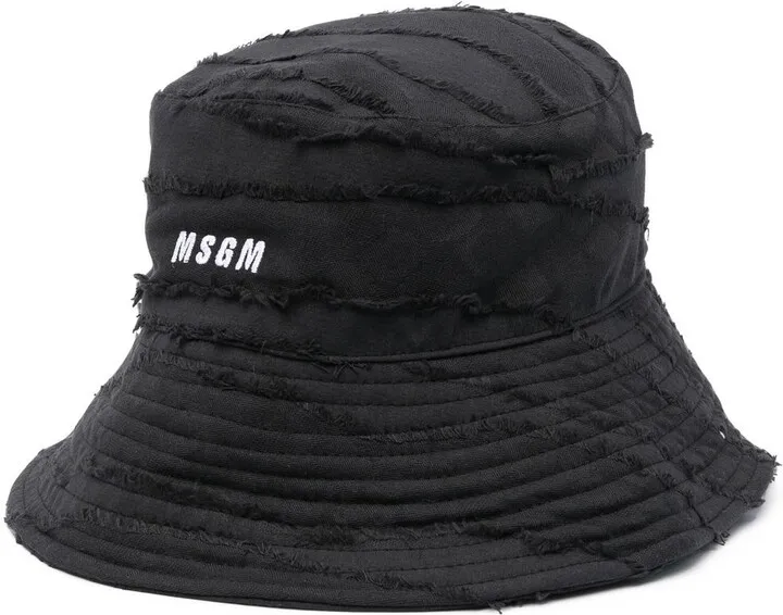 Ripped-Detail Bucket Hat