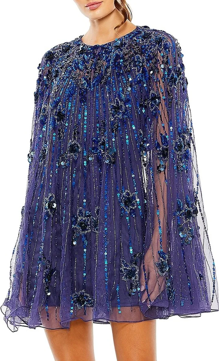 Embellished Tulle Trapeze Dress