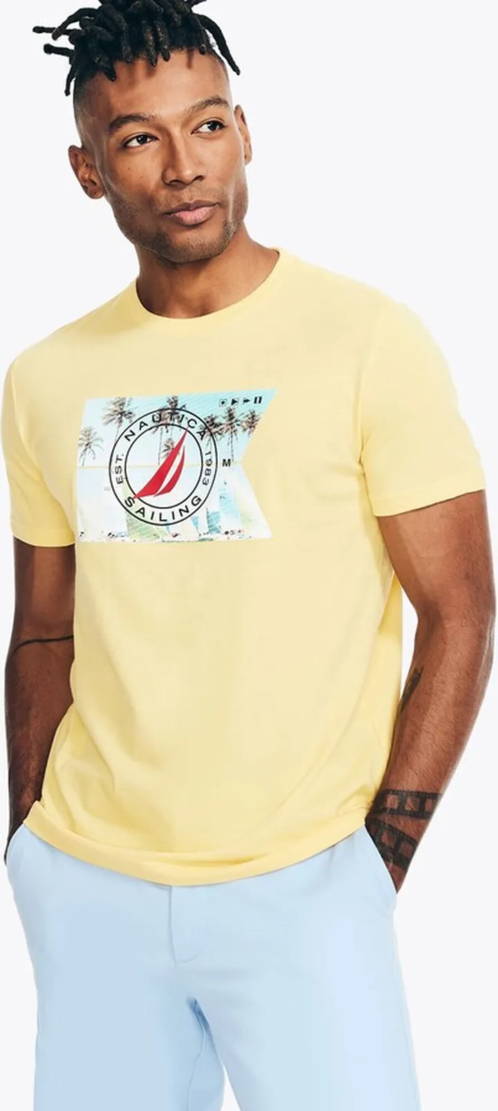 Sustainably Crafted Nautica Sailing Graphic T-Shirt
