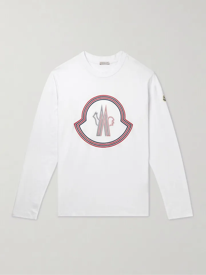 Logo-Detailed Ripstop-Trimmed Cotton-Jersey T-Shirt