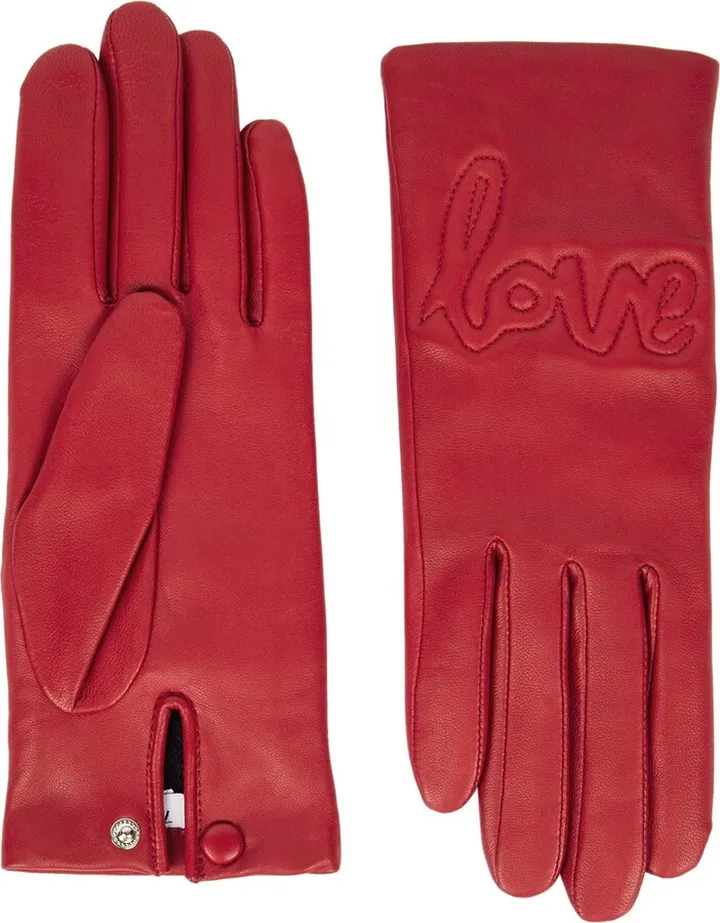 Agnelle Moor Love Red Leather Gloves