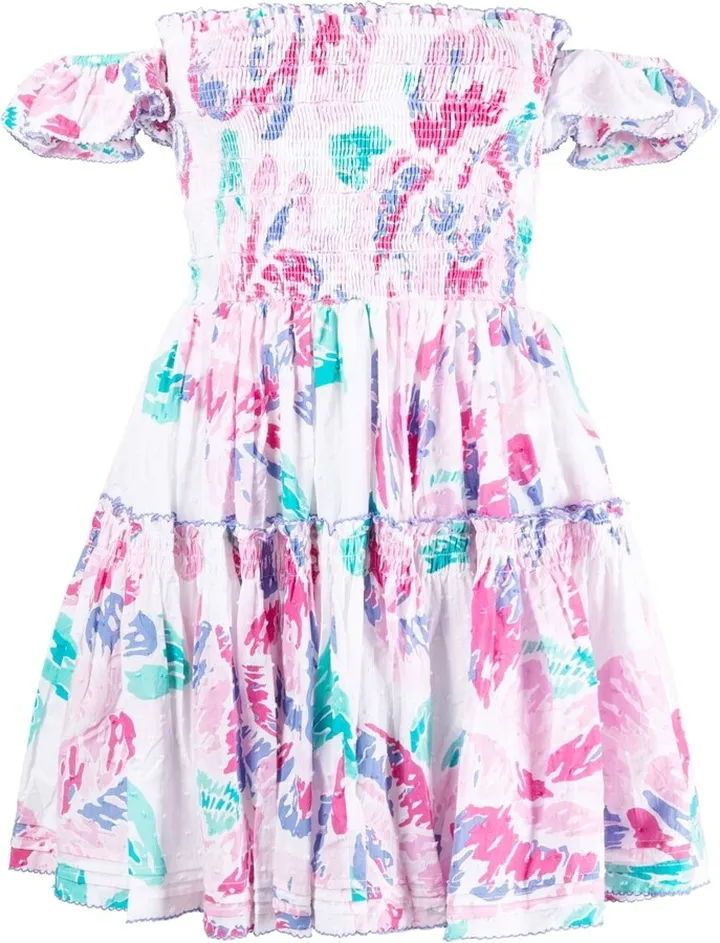 Off-Shoulder Beaded-Trim Mini Dress
