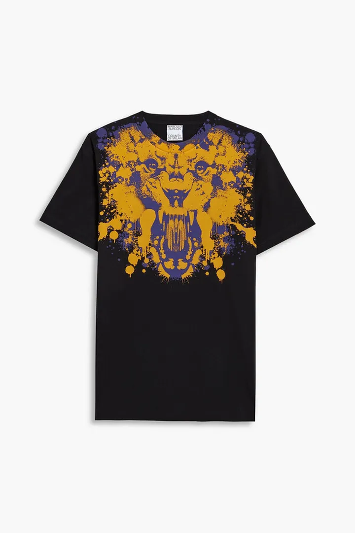 Front Tiger printed cotton-jersey T-shirt