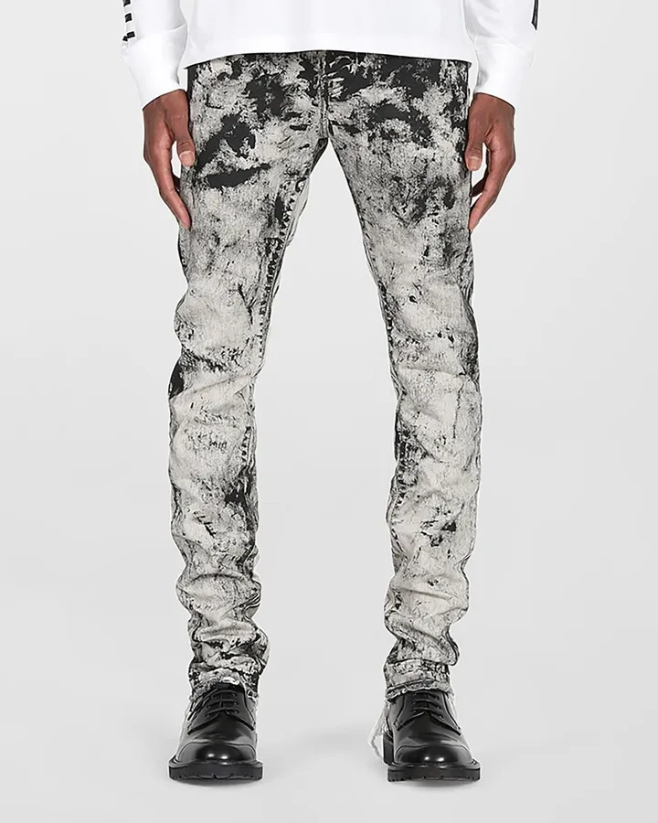 Men's Bleach-Dip Painted Jeans