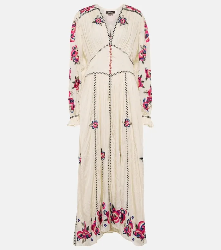 Moyrae floral silk maxi dress